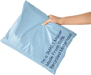100 Count, 10x13 inch 100% Recycled Poly Mailers Eco Friendly Packaging Envelopes Supplies Mailing Bags 2.5 Mil Thick - SMART Mailer