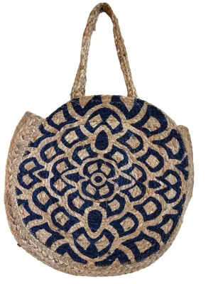 100% Jute Circular Tote Bag, 18-Inch Diameter | Sustainable Fashion Accessory #2