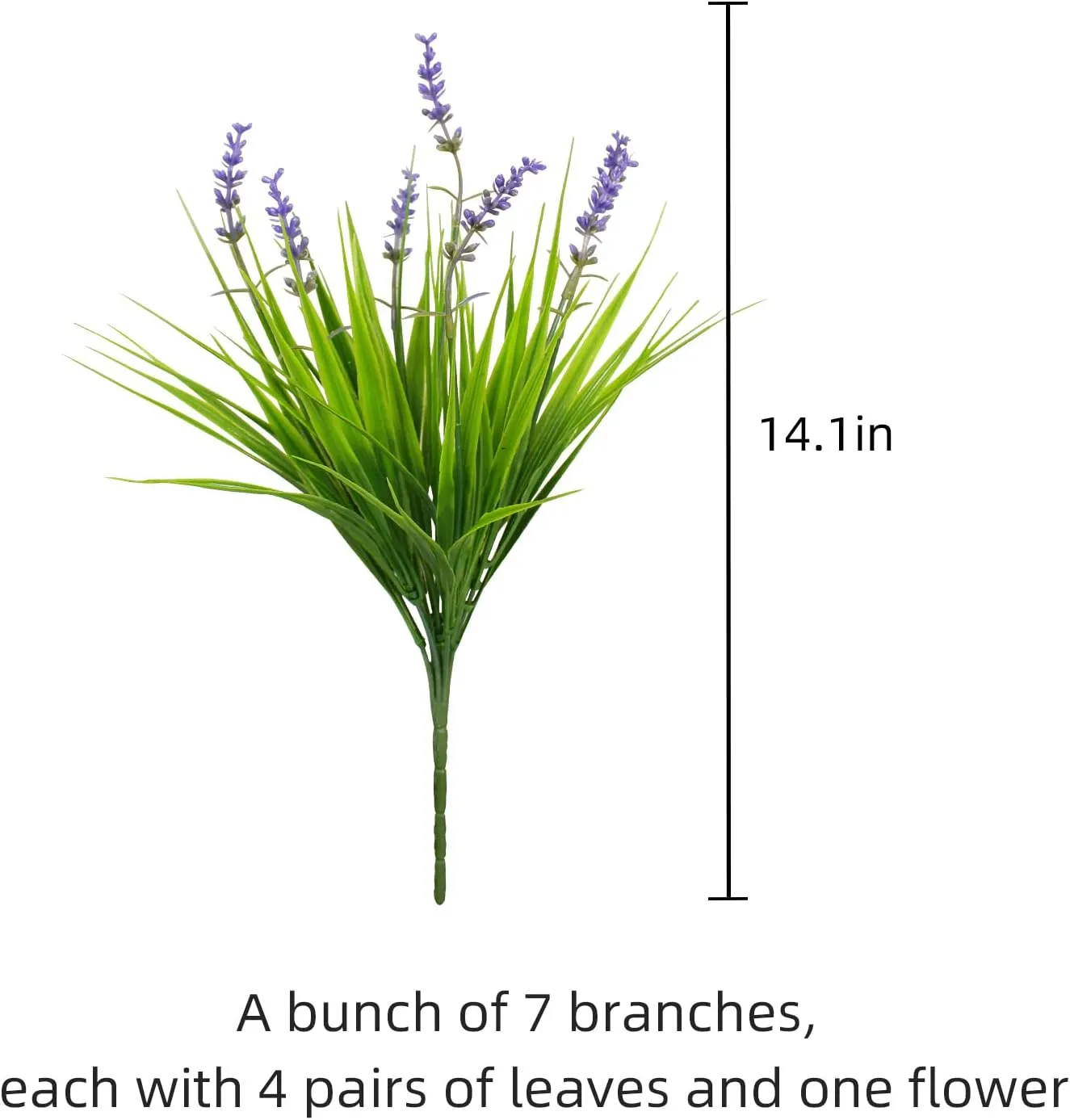 12 Bundles Artificial Plants Outdoor Fake Monkey Grass with Flowers for Pot UV Resistant Plant Decor for Window Garden Patio Hanging Planter Pathway Front Porch (Grass with Flowers)