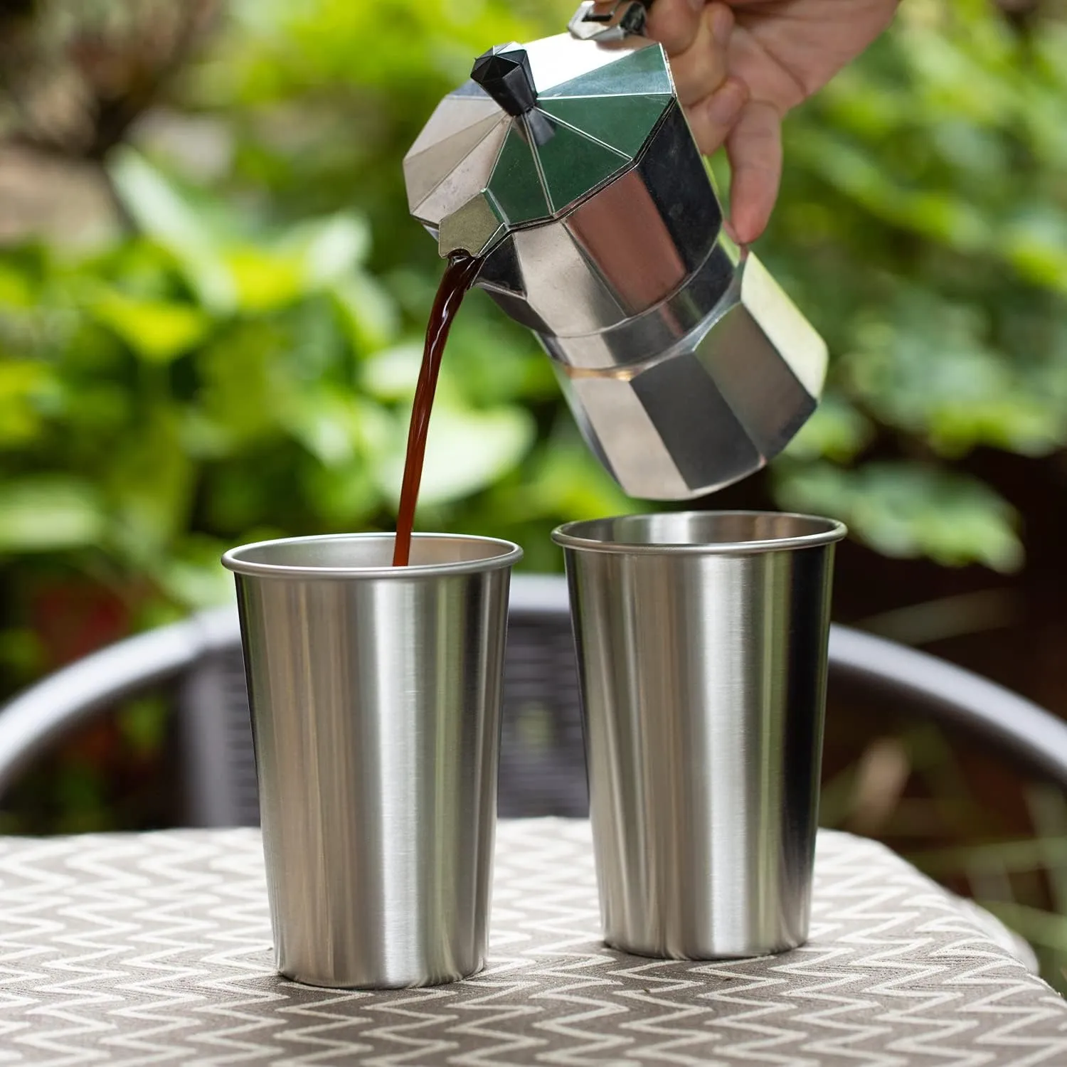 12 Pack 16oz Stainless Steel Pint Cup,Healthy Unbreakable and Stackable,Metal Drinking Glasses