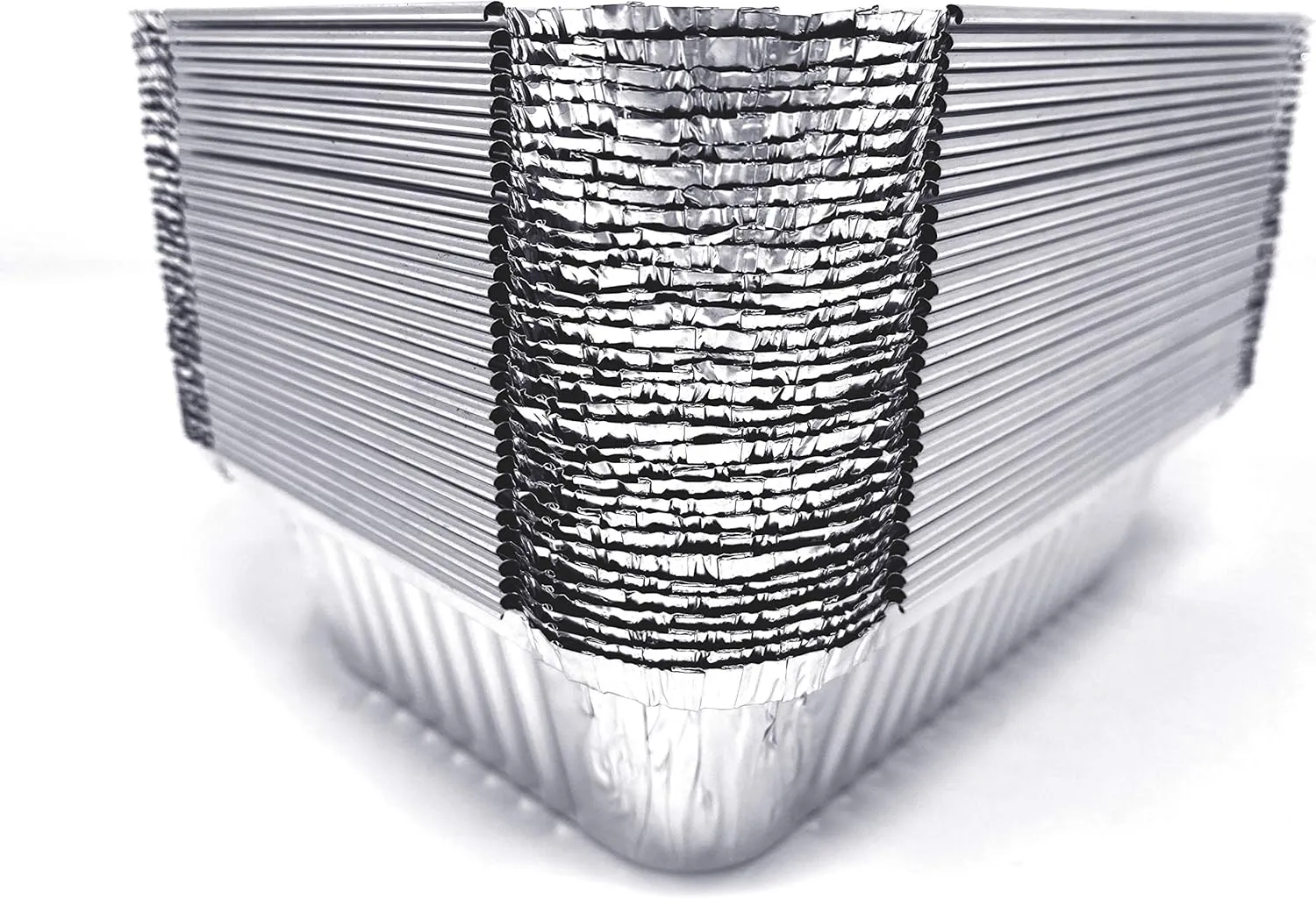 (120 Pack) Premium 1.5-LB Takeout Pans with Lids l Medium 7" x 5" x 2" l Heavy Duty Disposable Aluminum Foil for Catering Party Meal Prep Freezer Drip Pans BBQ Potluck Holidays