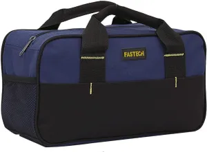 14 Inch Small Tool Tote Bag, Wide Mouth Tool Tote Bag, Waterproof Tool Organizer Bag, Multi-Pockets Wide Mouth Tool Tote For Man/Woman (Blue)