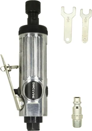1/4Inch Air Die Grinder, Straight Grinder, Pneumatic Air Die Grinder Heavy Duty Industrial Polisher Grinding Cleaning Tool