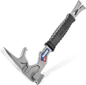 15 Inch Multi-Function Demolition Tool, Hammer, Nail Puller, Multi-Use, Heavy Duty Construction, DIY Hand Tools - Blue 050042