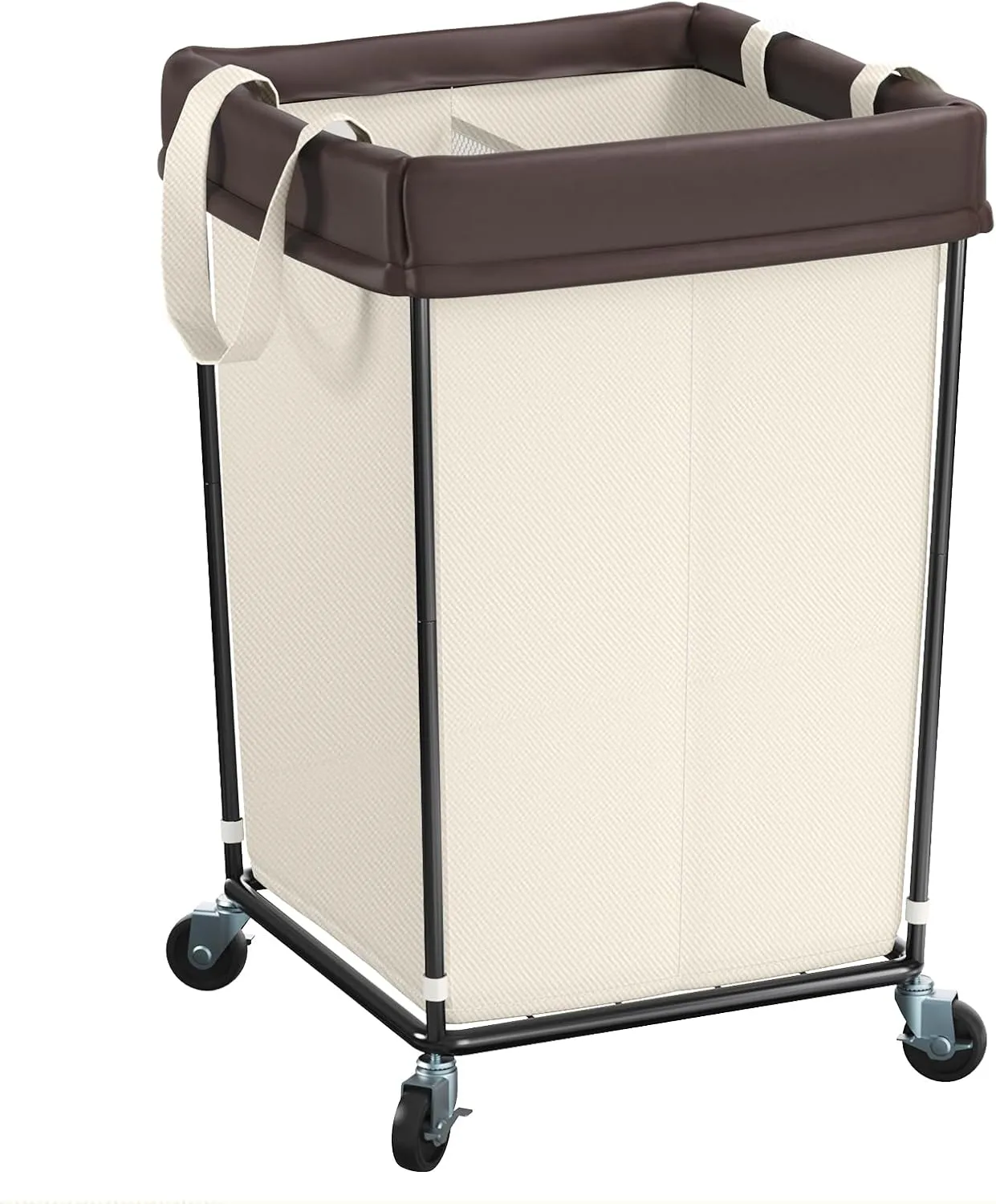 160L Laundry Hamper with Wheels, 2 Section Large Rolling Laundry Basket Bag with Wheels, Clothes Hamper Cart for Laundry, Bedroom, Bathroom and Dorm