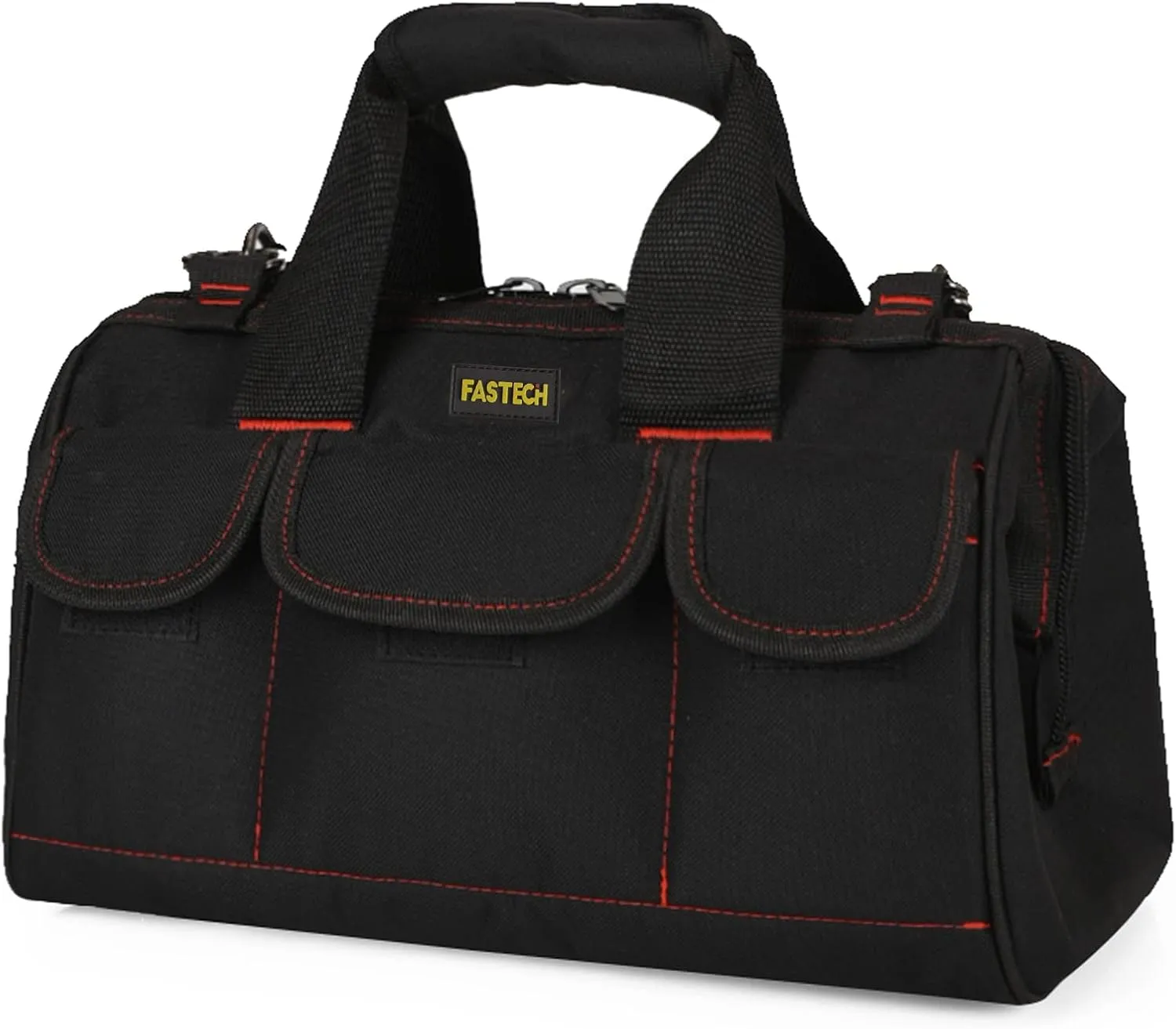 17-inch Heavy Duty Tote Bag With Wide Mouth For Tool Storage, Carrier and Organizer,Tools Bag for Men, Wide Mouth Tool Bag With Inside Pockets (17 Inch)