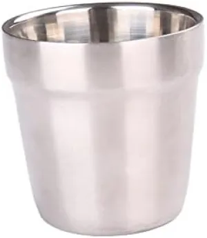 180ml Outdoor 304 Stainless Steel Coffee Cup Camping Portable Double Layer Water Cup(2PCS)