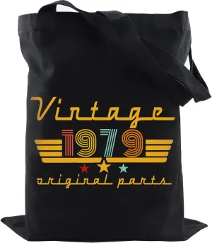 1970 1971 1972 1973 1974 1975 1976 1977 1978 1979 Birthday Gifts for Women, Reusable Canvas Tote Bag for Traveling