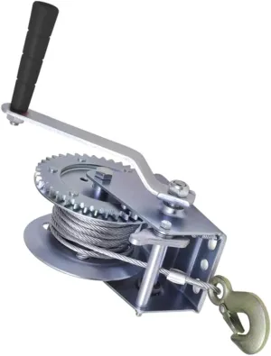 1pc Hand Winch with Wire Rope Hauling Tool for Vehicle Trailer Towing Heavy Duty Winch for Boats Hand Crank Cable