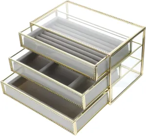 1pc Transparent Jewelry Storage Box Decorative Jewelry Case for Necklaces Earrings and Watches Stylish Organizer for Home Use Holder and Watch Tray