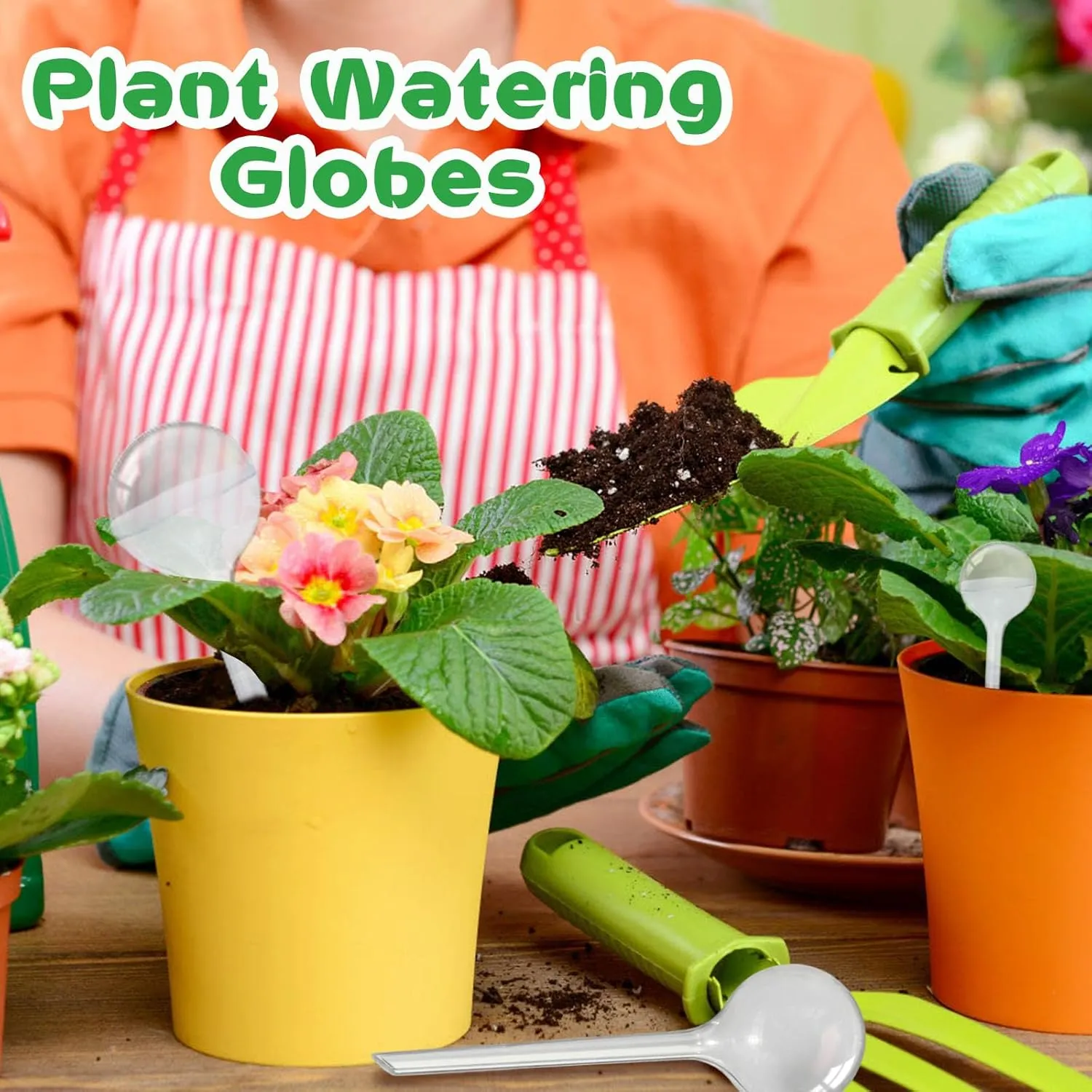 20 PCS Clear Plant Watering Globes,Plastic Self-Watering Bulbs,Self Watering Planter Insert Plant Accessories for Plants Indoor,Outdoor,Flowerpot,Home Garden(Large,Medium,Small)