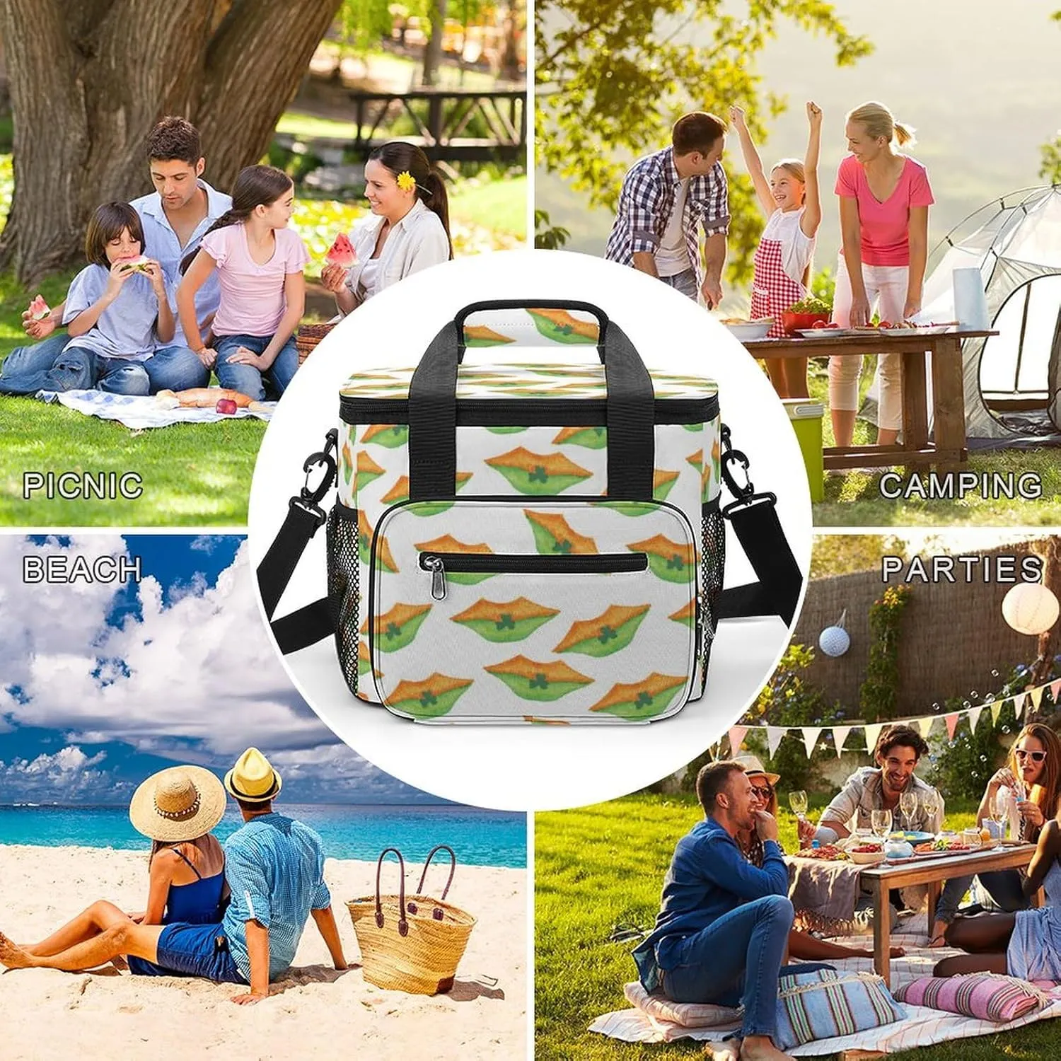 22.5L Waterproof Soft Cooler BagInsulated Lunch Box for Camping Fishing Beach Road Trips