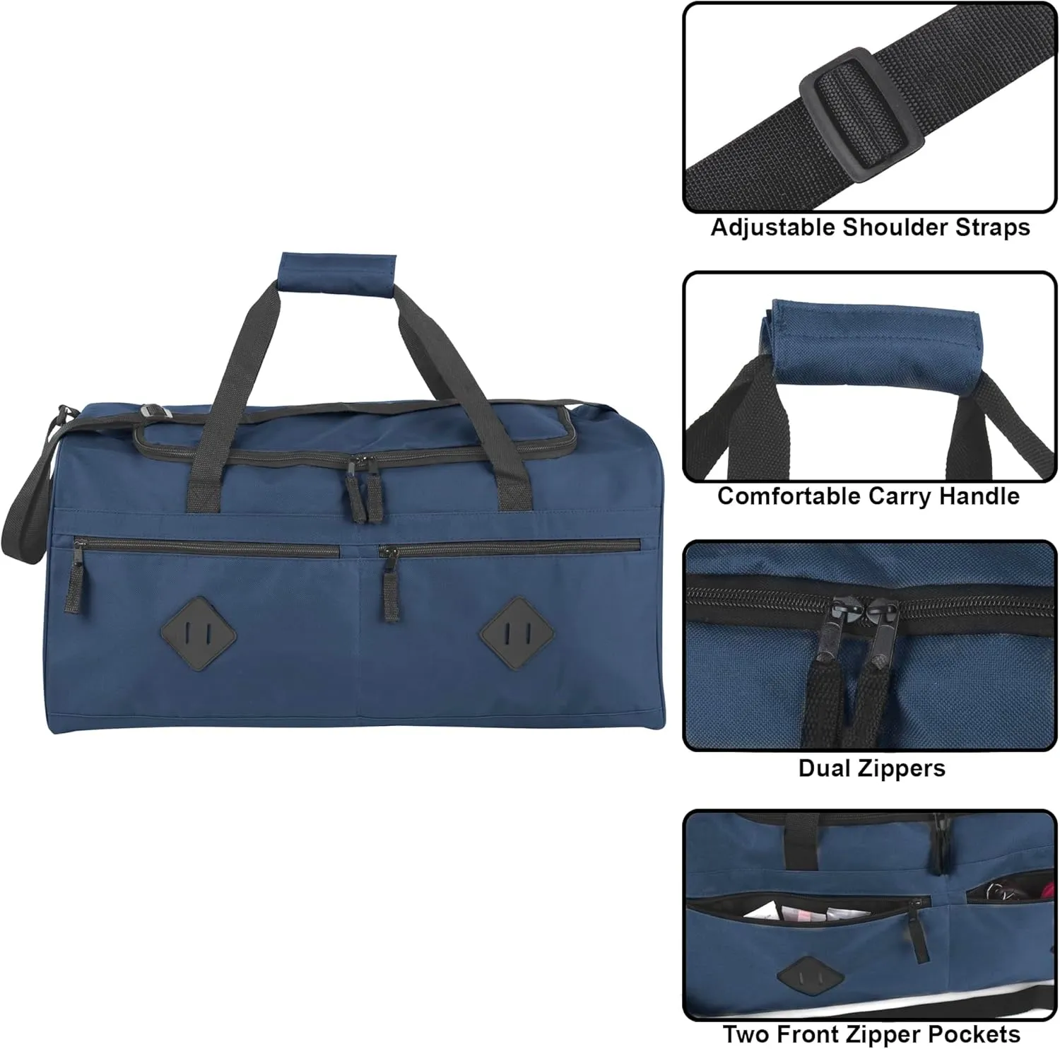 24 Inch 55 Liter Multi Pocket Duffle Bags for Men & Women For Traveling, the Gym, and as Sports Equipment Bag/Organizer