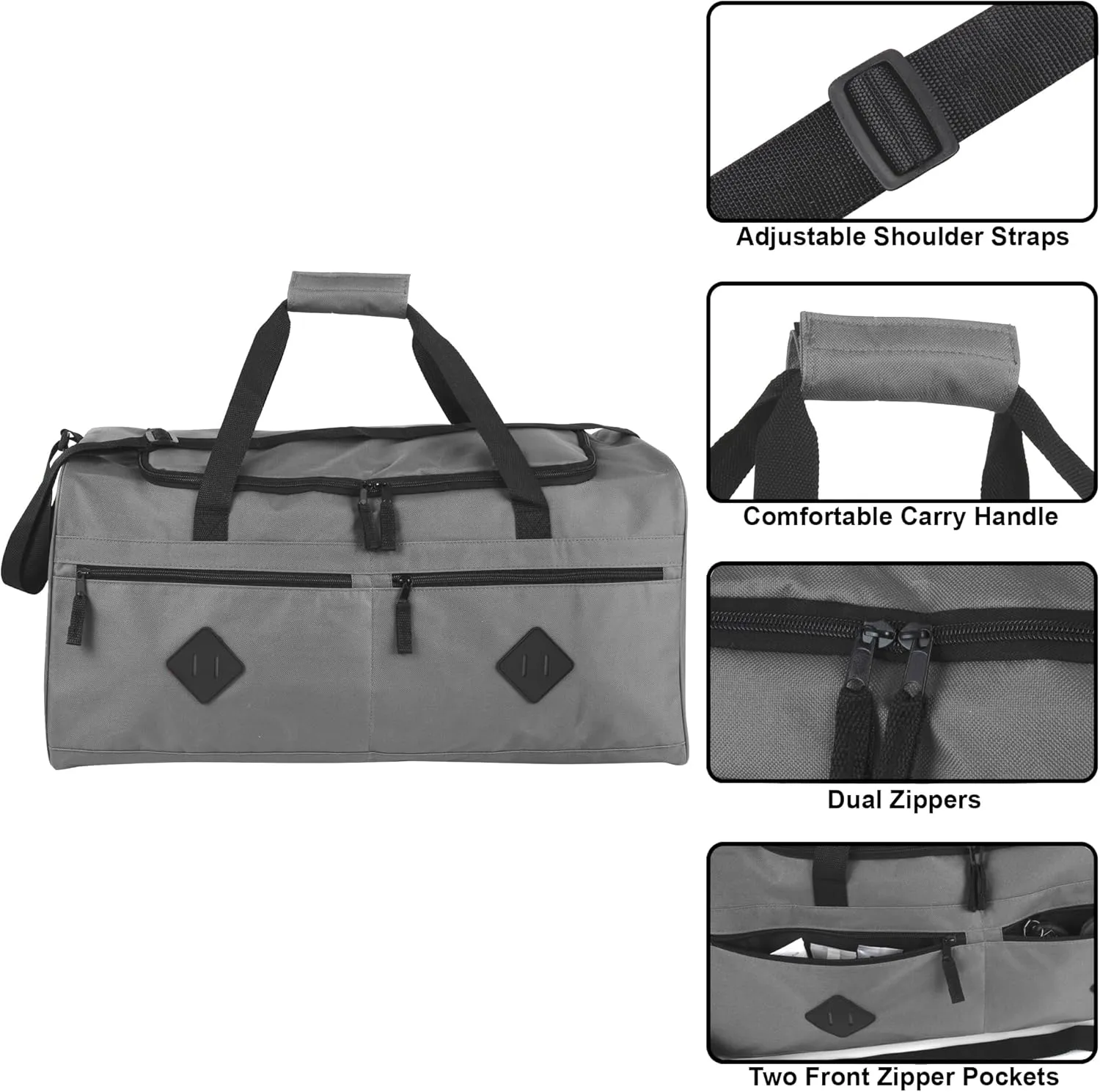 24 Inch 55 Liter Multi Pocket Duffle Bags for Men & Women For Traveling, the Gym, and as Sports Equipment Bag/Organizer