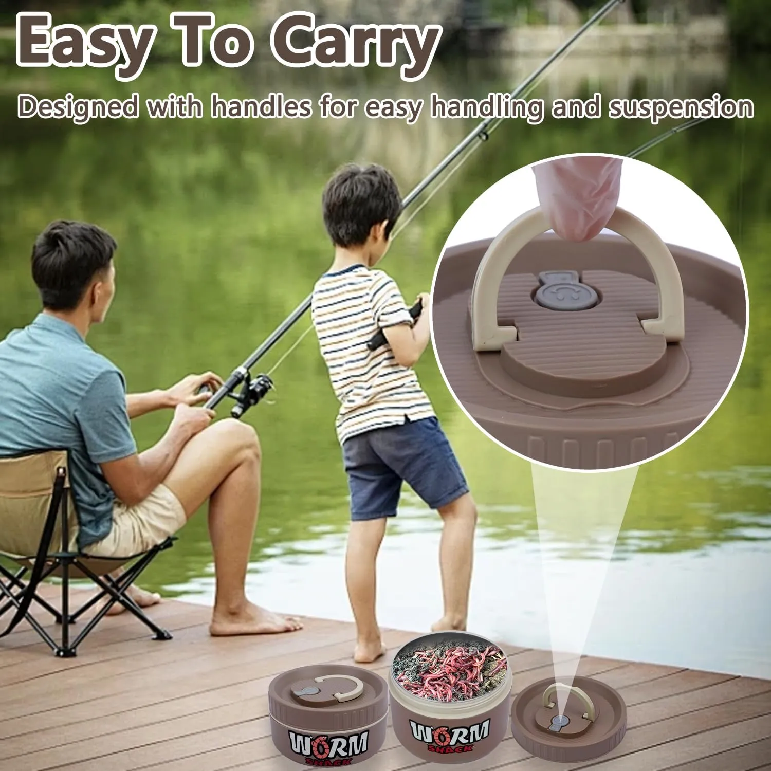 2Pcs Live Bait Storage,Fishing Bait Container, Stainless Steel Worm Storage Box, Nightcrawler Box, Bait Tank, Compact and Durable,Small and Portable, Keeps Bait Fresh and Alive