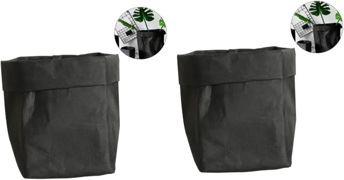 2pcs Pot Cover Mini Woven Tote Bag Canvas Bag Large Canvas Blank Tote Bag Foldable Shopping Bag Duffle Bag Extra Large Tote Bag Felt Planter Bags Mesh Beach Bag Black
