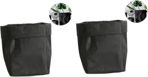 2pcs Pot Cover Mini Woven Tote Bag Canvas Bag Large Canvas Blank Tote Bag Foldable Shopping Bag Duffle Bag Extra Large Tote Bag Felt Planter Bags Mesh Beach Bag Black