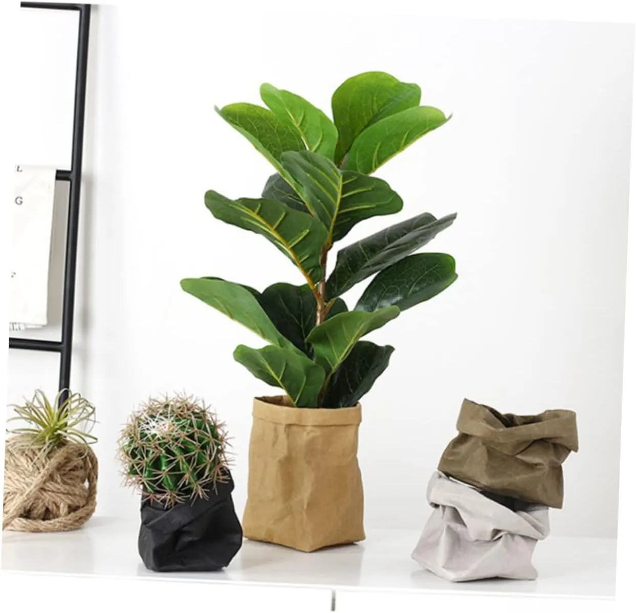 2pcs Pot Cover Mini Woven Tote Bag Canvas Bag Large Canvas Blank Tote Bag Foldable Shopping Bag Duffle Bag Extra Large Tote Bag Felt Planter Bags Mesh Beach Bag Black