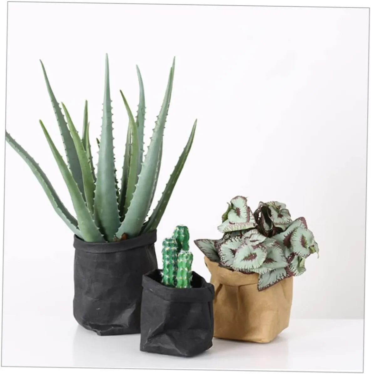 2pcs Pot Cover Mini Woven Tote Bag Canvas Bag Large Canvas Blank Tote Bag Foldable Shopping Bag Duffle Bag Extra Large Tote Bag Felt Planter Bags Mesh Beach Bag Black