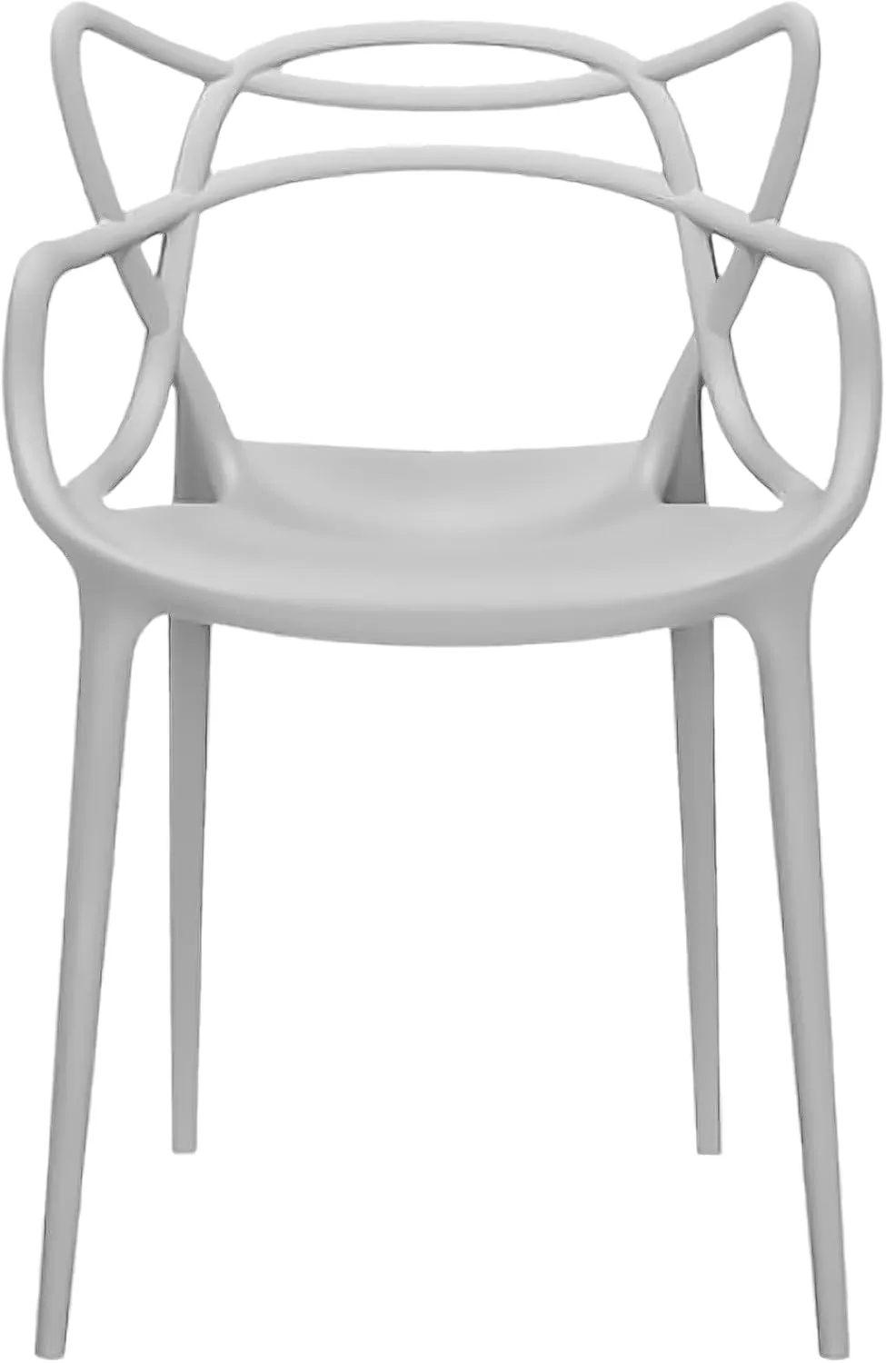 2xhome - Dining Room Chair - Grey - Modern Contemporary Designer Designed Popular Home Office Work Indoor Outdoor Armchair Living Family Room Kitchen