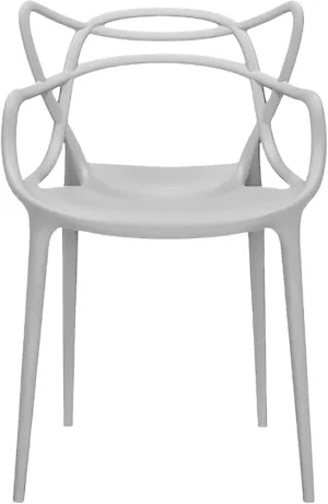 2xhome - Dining Room Chair - Grey - Modern Contemporary Designer Designed Popular Home Office Work Indoor Outdoor Armchair Living Family Room Kitchen