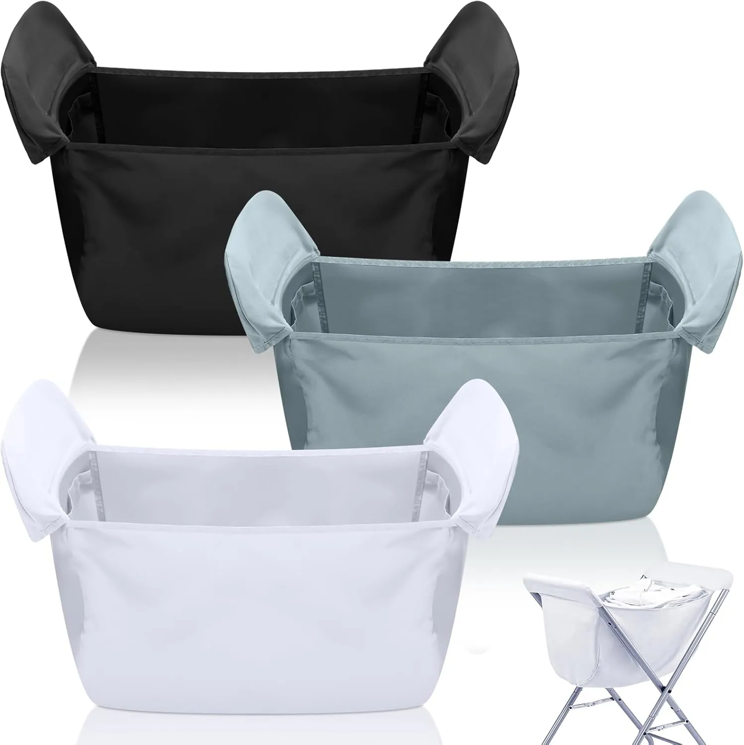 3 Pcs Laundry Cart Liners Removable Liner Bag Clothes Basket Laundry Basket Liner Replacement, 23.2" l x 13" w x 10.5" h