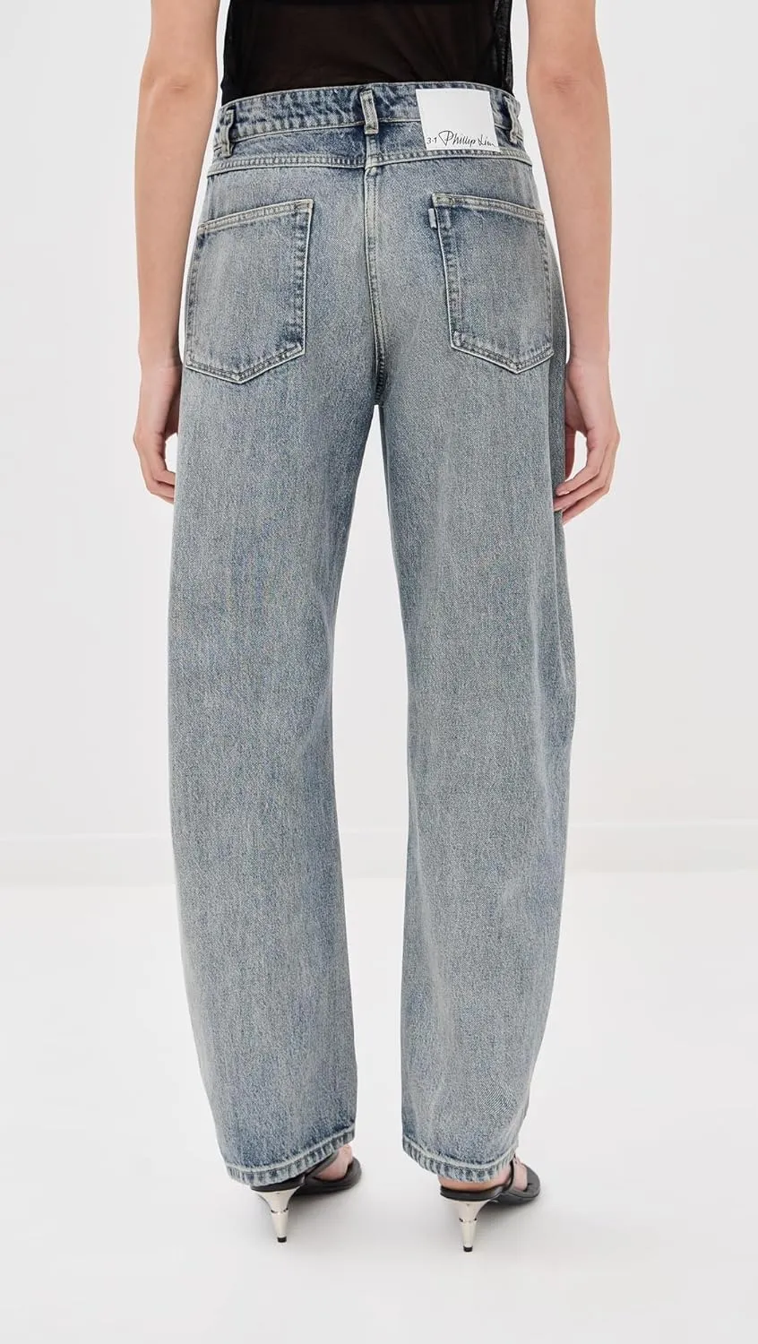 3.1 Phillip Lim Women's Denim Curve Pants with Zippers