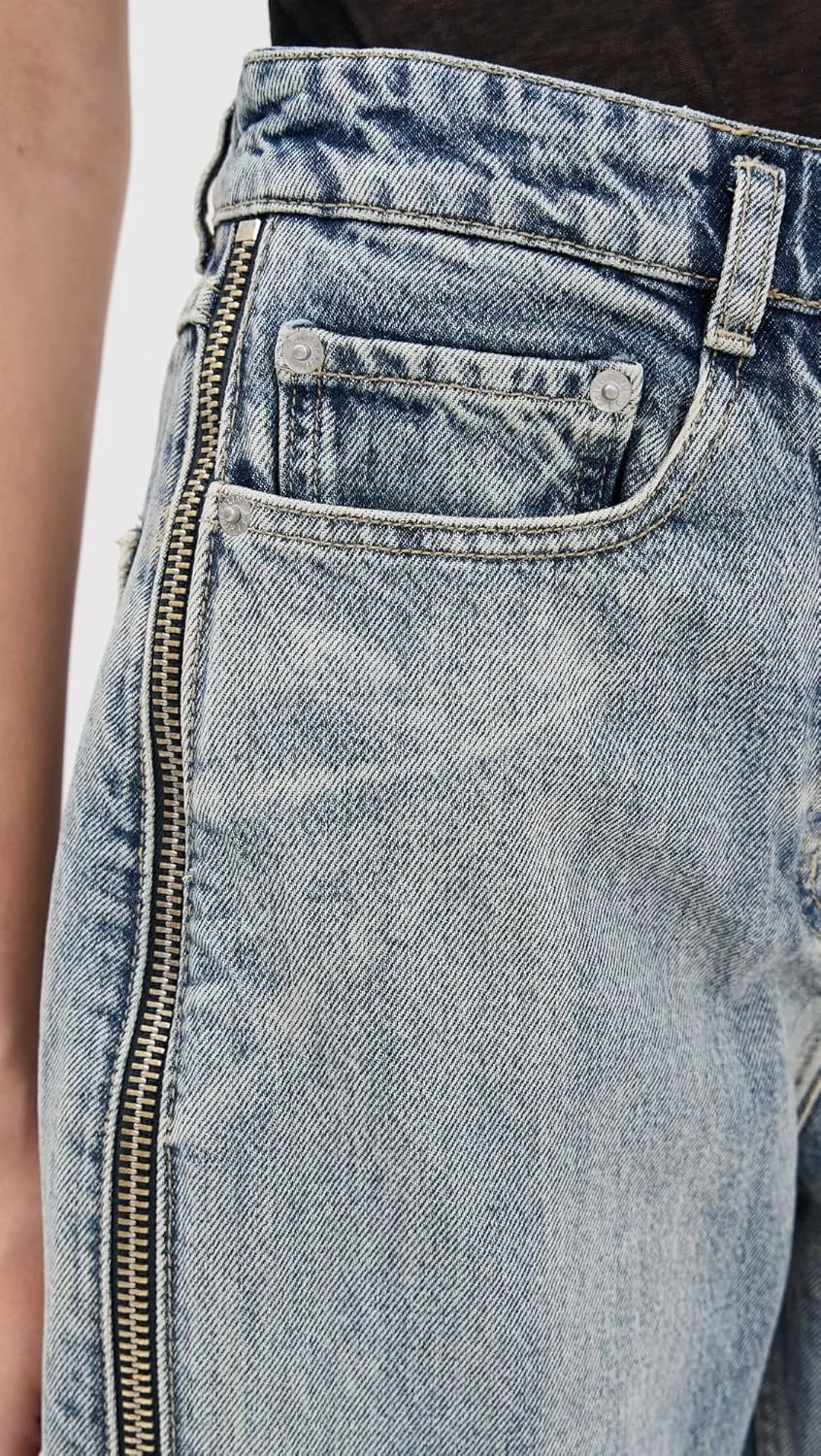 3.1 Phillip Lim Women's Denim Curve Pants with Zippers