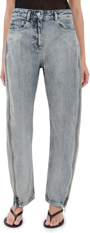 3.1 Phillip Lim Women's Denim Curve Pants with Zippers