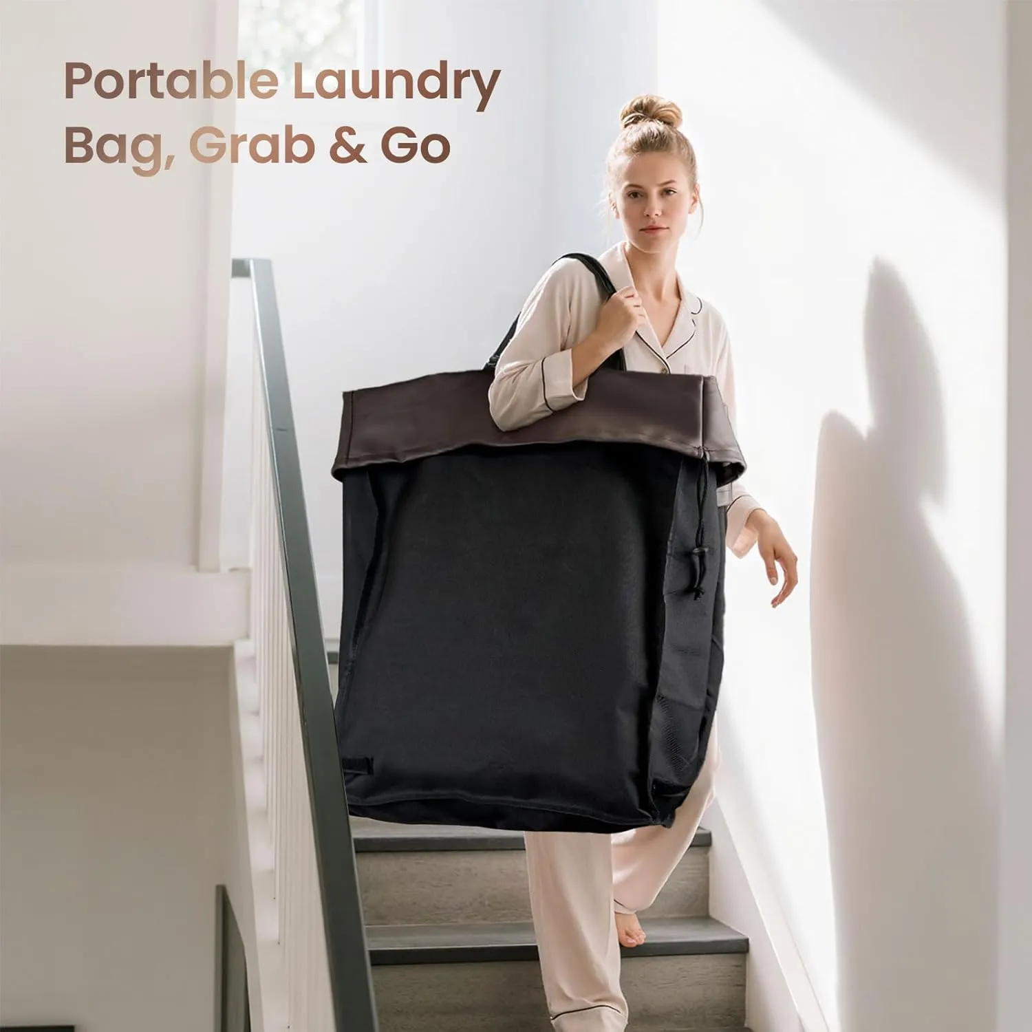 320L Laundry Basket with Wheels, 3-Section Rolling Hamper for Laundry, Extra Large Laundry Hamper with Wheels, Clothes Hamper Rolling Laundry Basket for Home, Bathrooms and Dorm(Black)
