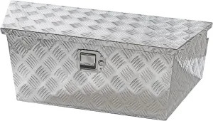 39" x 12" x 16.5" Trailer Tongue Tool Box Heavy Duty Aluminum Trailer Toolbox Organizer Truck Underbody Box with Latch and Keys Compatible with Pick Up Truck Bed RV Trailer ATV Silver