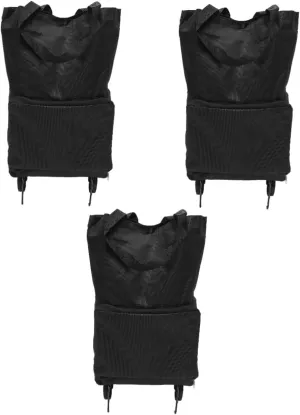 3pcs Collapsible Trolley Bag Wheels Shopping Bag Wheels for Grocery Cart Large Capacity Grocery Pull Cart