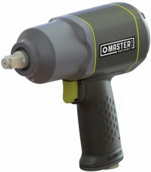 4.6 CFM 90 PSI 1/2 Inch Pneumatic Powered Impact Wrench with Rubber Hand Grip and Aluminum Housing for Tools and Home Improvement