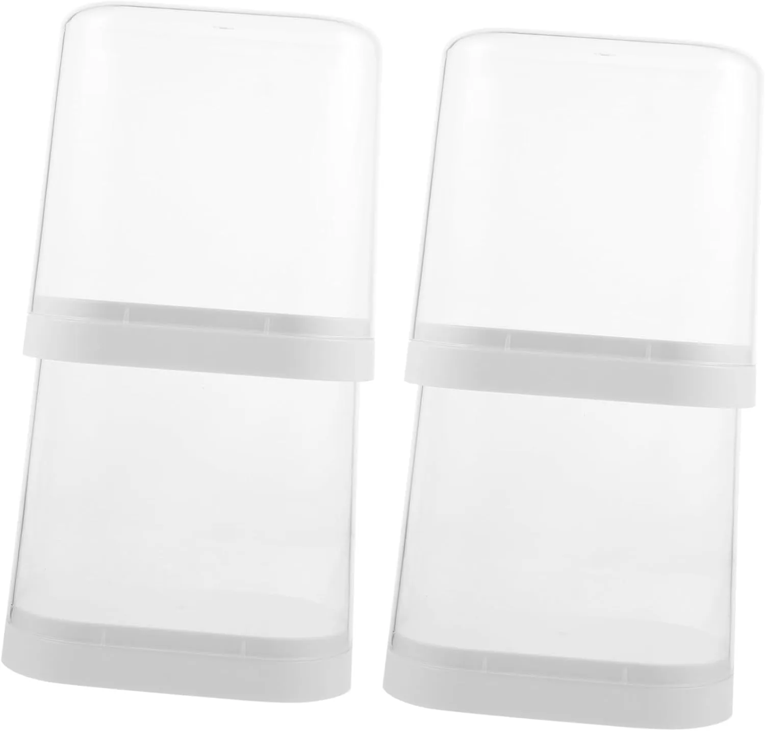 4pcs Transparent Figurine Display Box Stackable Action Figure Storage Case for Collectibles and Handicrafts for Doll and Model Showcase