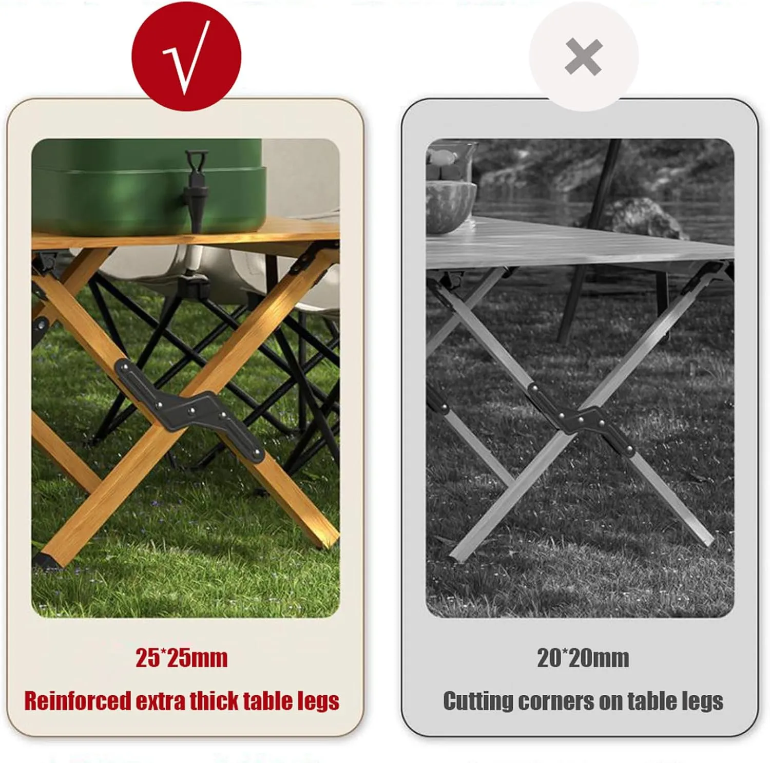 5-PCS Folding Camping Table Chairs Portable Outdoor Lawn Chairs and Aluminum Roll-up Table with Carrying Bag, Lightweight Picnic Table and Chairs for Patio Garden BBQ