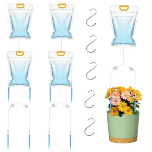 5 x 3.5 L Drip Irrigation Bags with Adjustable Flow Automatic Plant Irrigation System Home Sprinkler Device for Indoor and Outdoor (ZWDSB-1-2-5)