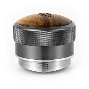 58mm Espresso Distributor | Adjustable Depth Fits All 58mm Espresso Portafilter | Breville/Rancilio/La Marzocco | Stainless Steel & Walnut Distribution Tools | Espresso Machine Accessories