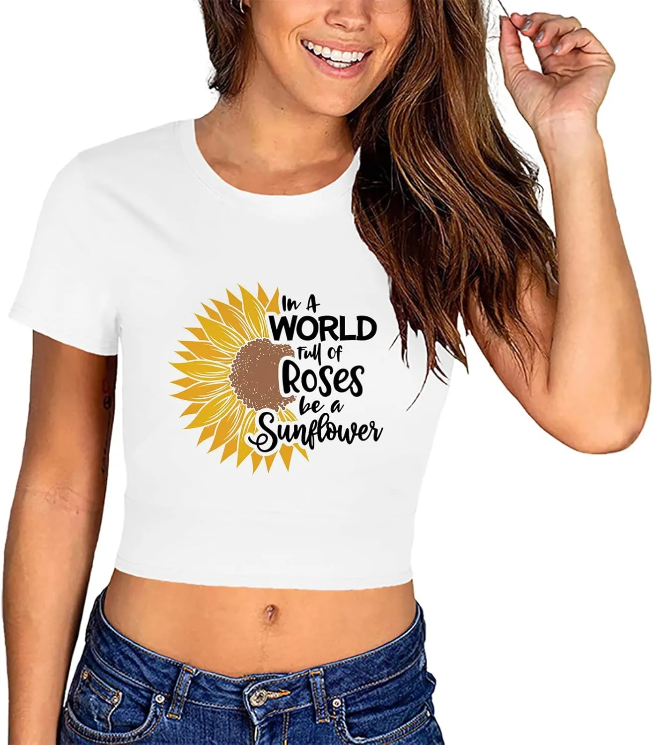 5Pcs Iron On Patches for Clothing Sunflower Heat Press Decals for T-Shirt Jackets Jeans Bags Hats DIY Washable Iron On Stickers