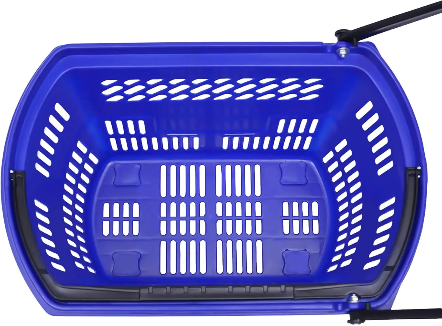 6PCS 35L Shopping Carts for Groceries, Rolling Shopping Basket w/Wheels & Handle, Plastic Shopping Cart Retail Shopping Baskets Carts Grocery Baskets Portable Shopping Basket for Retail Store