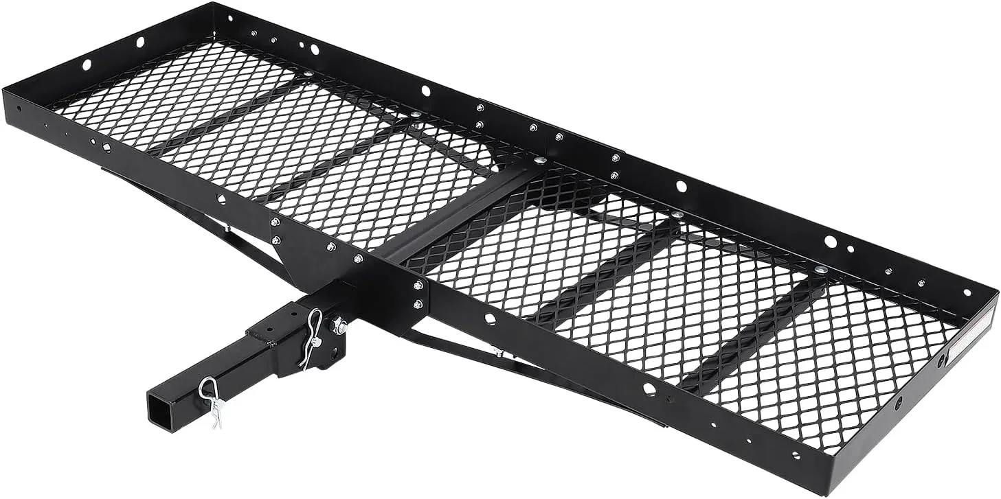 750 Lbs Capacity Hitch Mount Cargo Carrier Basket - Heavy-Duty Cargo Baskets, 60" x 19" x 6" Cargo Rack Rear Luggage Basket for Car and SUV