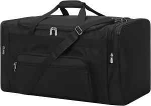 75L Large Duffle Bag for Men - 26 inch Duffel Bag Heavy Duty for Weekend Travel Sport Camping - Black