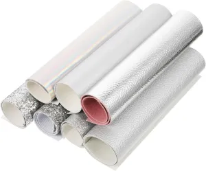 7Pcs Faux Leather Sheets Synthetic Leather Fabric for Crafts DIY Projects Handbags Hair Bows and Accessories Bright Colors Durable Material