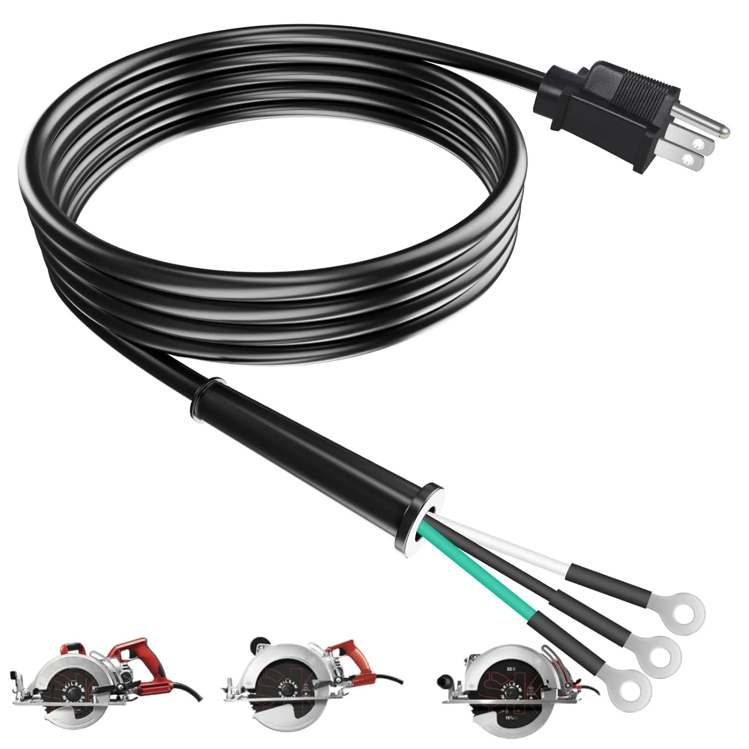 95104L circular saw power cord replacement component, compatible with SKILSAW saw heavy-duty cable SPT77WM SPT78W SPT70WM, suitable for SKIL saw worm drive saw M77 77 parts electric tool accessories