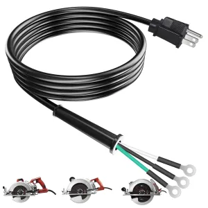 95104L circular saw power cord replacement component, compatible with SKILSAW saw heavy-duty cable SPT77WM SPT78W SPT70WM, suitable for SKIL saw worm drive saw M77 77 parts electric tool accessories