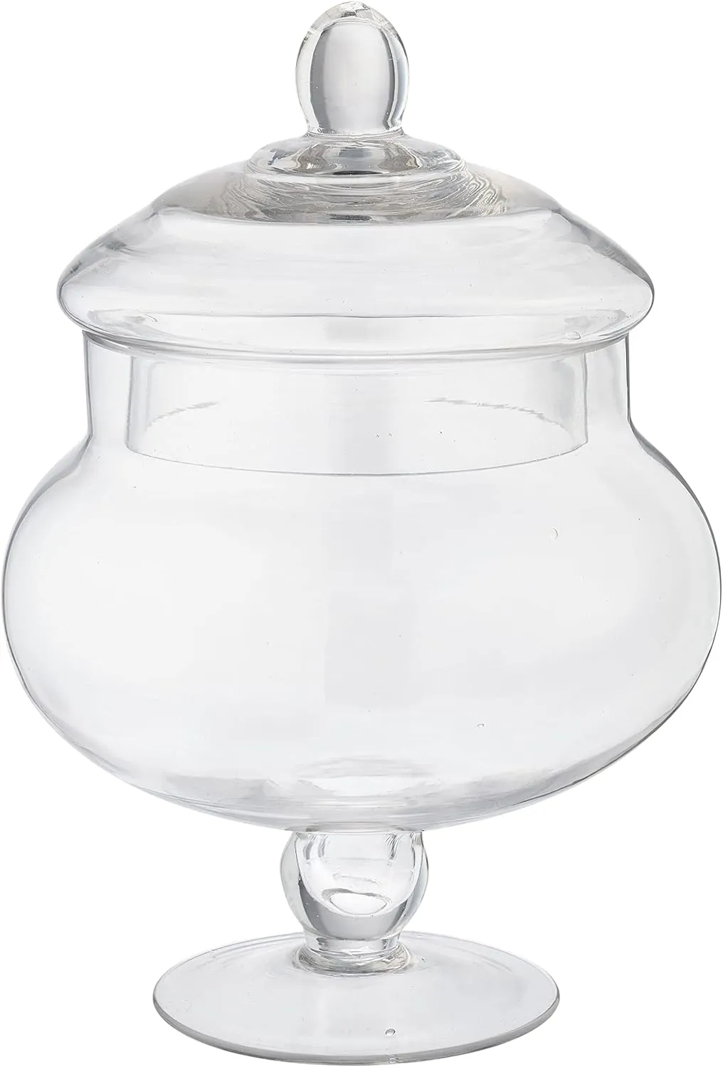 9" Glass Apothecary Jar Ashland - Glass Storage Container for Bathroom, Home Décor, Kitchen - 1 Pack