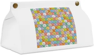 Abstract Periodic Table Novelty Tissue Box Cover Paper Holder for Bathroom Night Stands Office Desk Decorative
