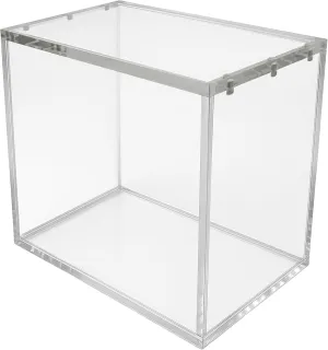 Acrylic Clear Display Case for Booster Box, 8mm Sides with UV Protection, 5mm Magnetic Lid, Stackable Storage Box