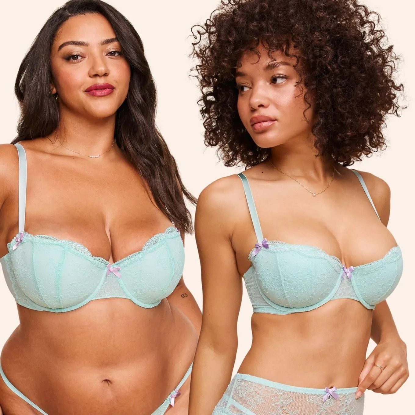 Adore Me Anabella Balconette Bra - 30A-46DDD Regular & Plus-Size Underwire Bra for Women with Lace & Adjustable Straps