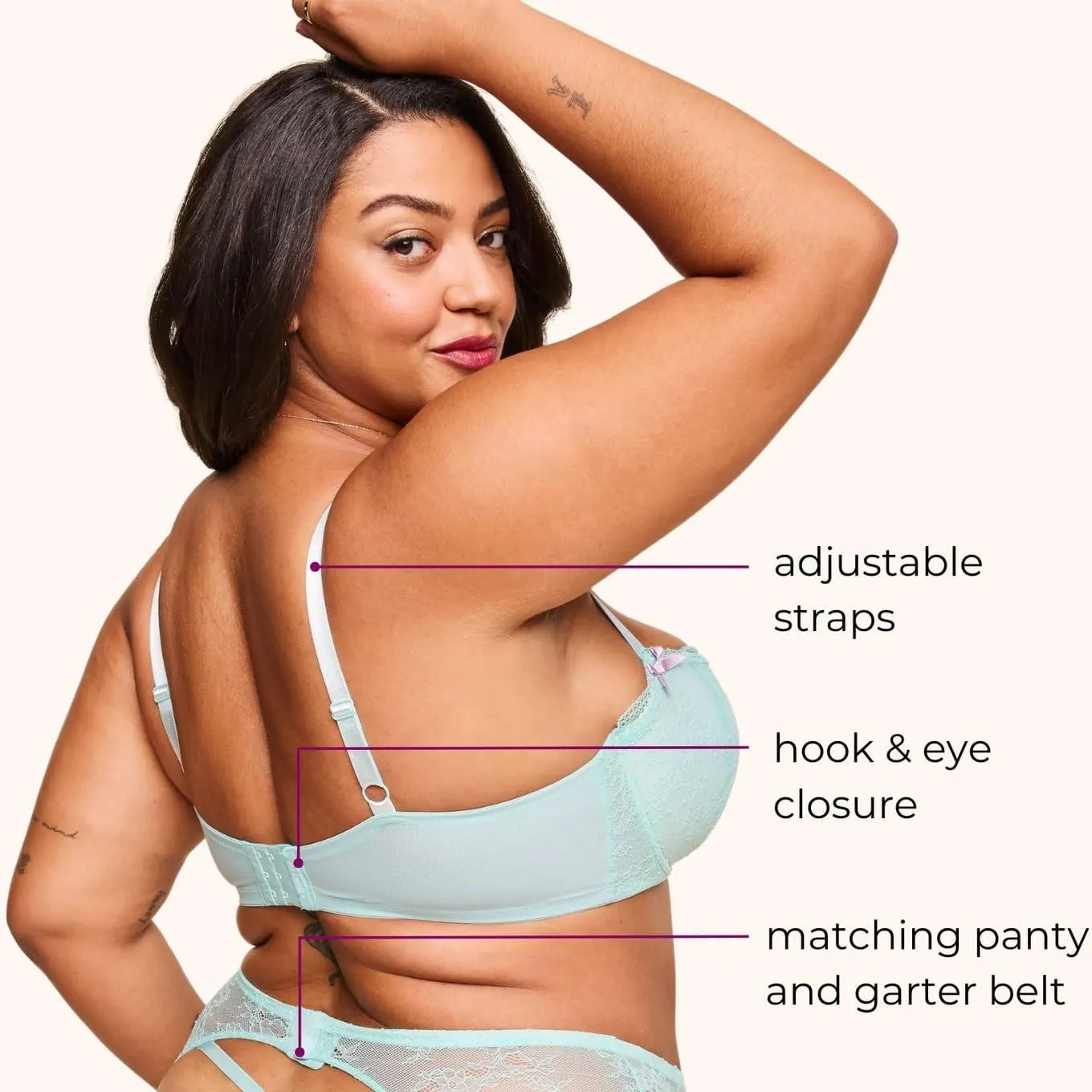 Adore Me Anabella Balconette Bra - 30A-46DDD Regular & Plus-Size Underwire Bra for Women with Lace & Adjustable Straps