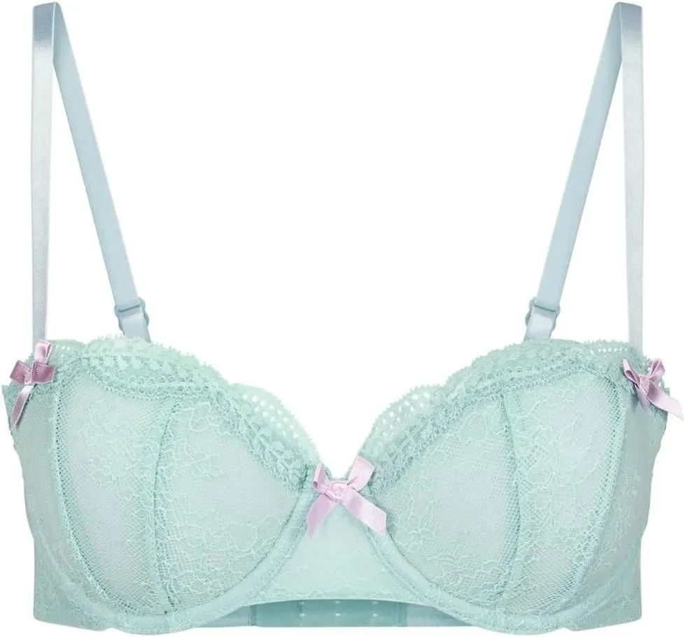 Adore Me Anabella Balconette Bra - 30A-46DDD Regular & Plus-Size Underwire Bra for Women with Lace & Adjustable Straps